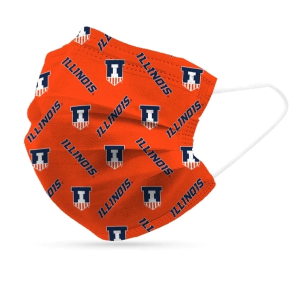 NWT Unisex Illinois Fighting Illini Logobrands Reusable Face Mask - Picture 1 of 3